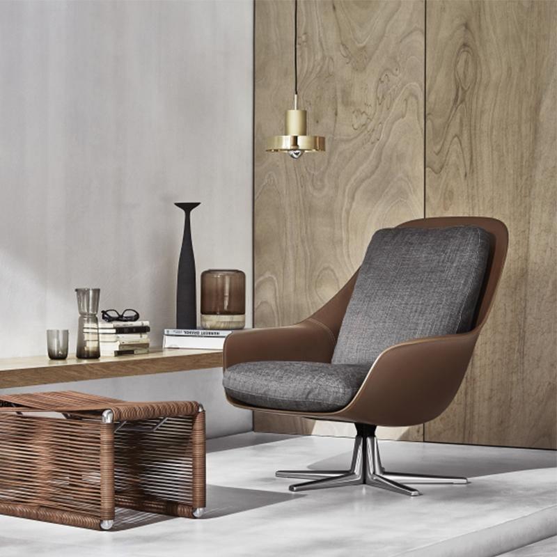 Herton Lounge Chair And Ottoman, Armchair-Weilai Concept-Dark Grey-Weilai Concept