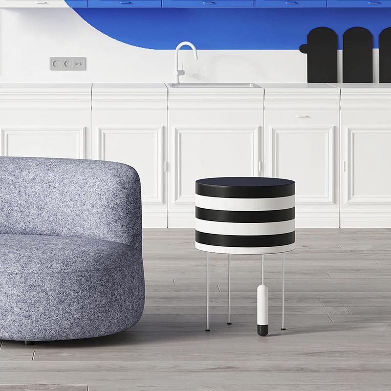 Ebro Side Table, Black And White-Weilai Concept-Weilai Concept