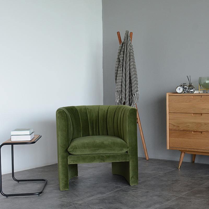 Edwick Armchair, Green Velvet-Weilai Concept-Weilai Concept