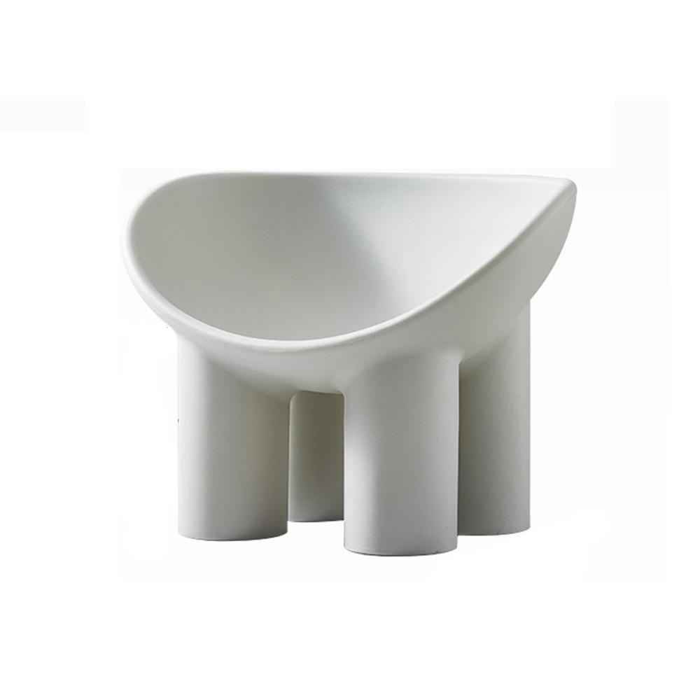 Roly Poly Fiberglass Armchair With Cushion, Grey-Weilai Concept-Weilai Concept