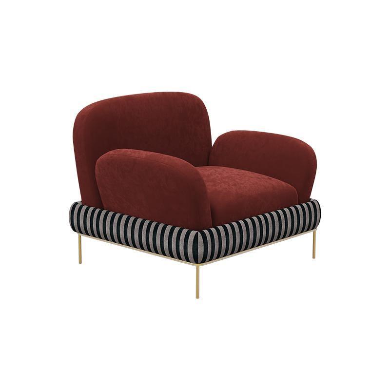 Ernest Armchair, Velvet-Weilai Concept-Red-Weilai Concept