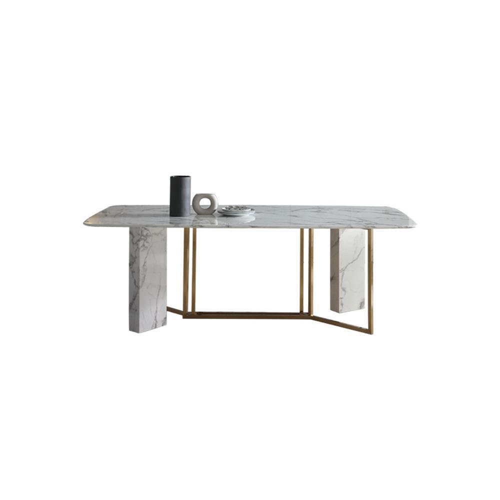 FenX Dining Table, Dining Table, Sintered Stone And Gold-Weilai Concept-Weilai Concept