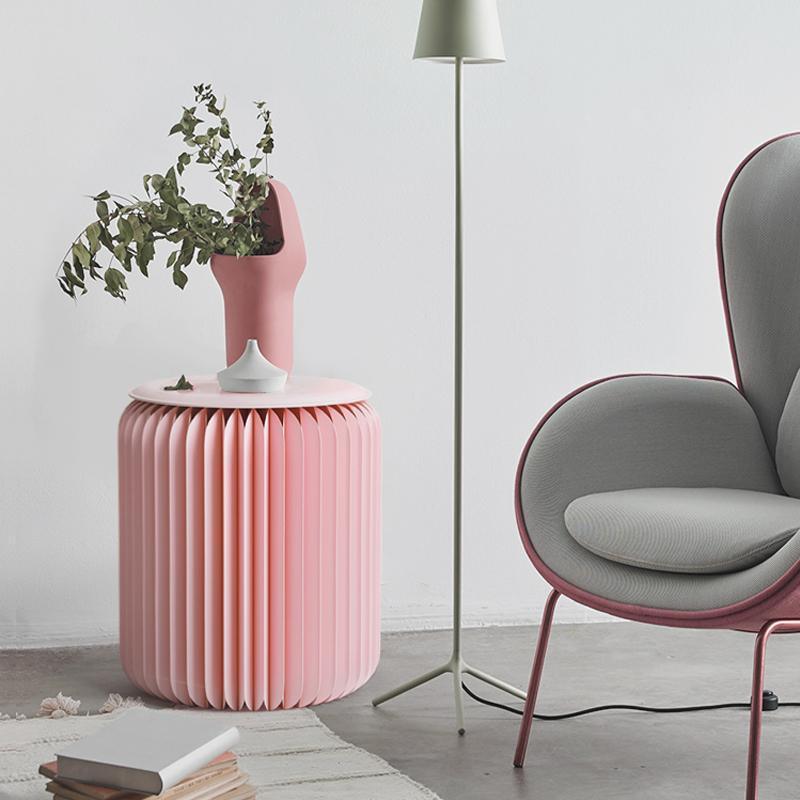 Pink Mini Accordion Stool-Weilai-Weilai Concept
