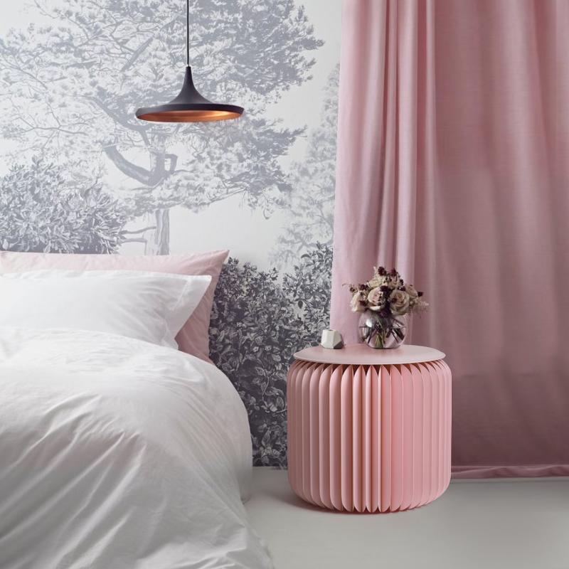 Pink Mini Accordion Stool-Weilai-Weilai Concept
