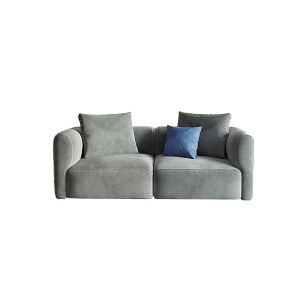 FIN Four Seater Sofa, Four Seater Corner Sofa, Grey Velvet-Weilai Concept-Weilai Concept