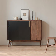 FU3 Shoe Storage, Walnut & Black-Weilai-Weilai Concept