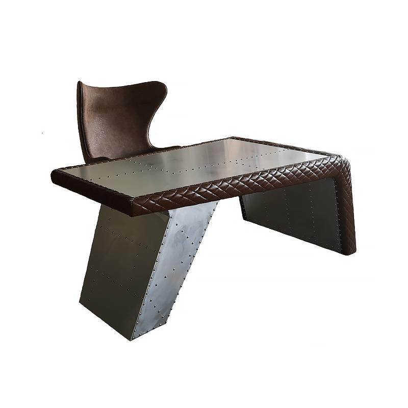 Timothy Oulton Aviator Aviation Desk, Office Desk, Aluminium-Weilai Concept-Weilai Concept