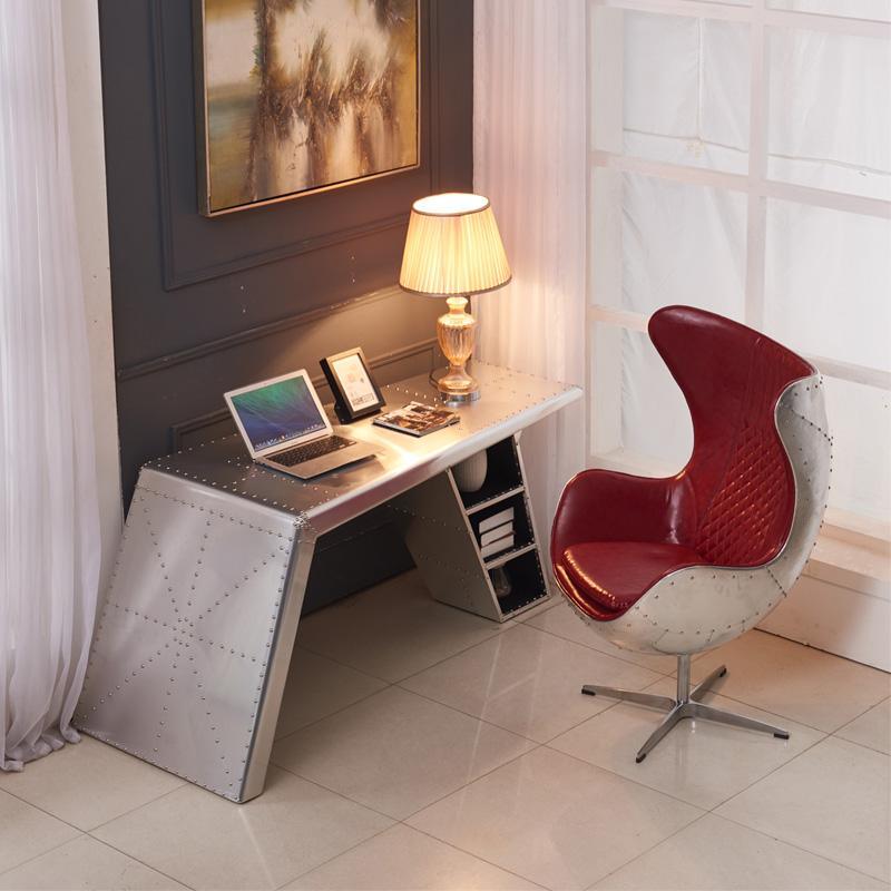 Timothy Oulton Aviator Aviation Desk, Office Desk, Aluminium-Weilai Concept-Weilai Concept