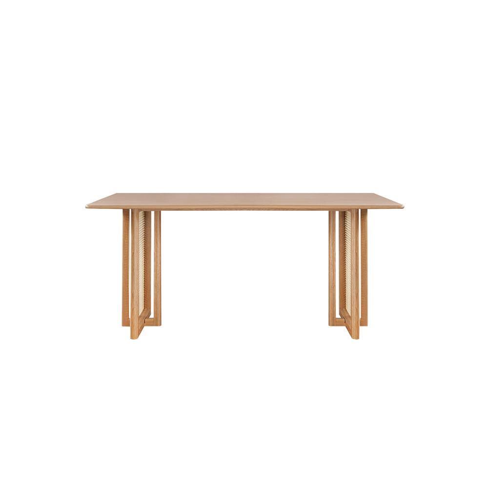 Gavril Rattan Dining Table, Oak, Rectangle-Weilai Concept-Dining Table ONLY-Weilai Concept