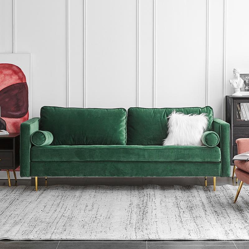 Hanoi Three Seater Sofa, Velvet-Weilai Concept-Weilai Concept