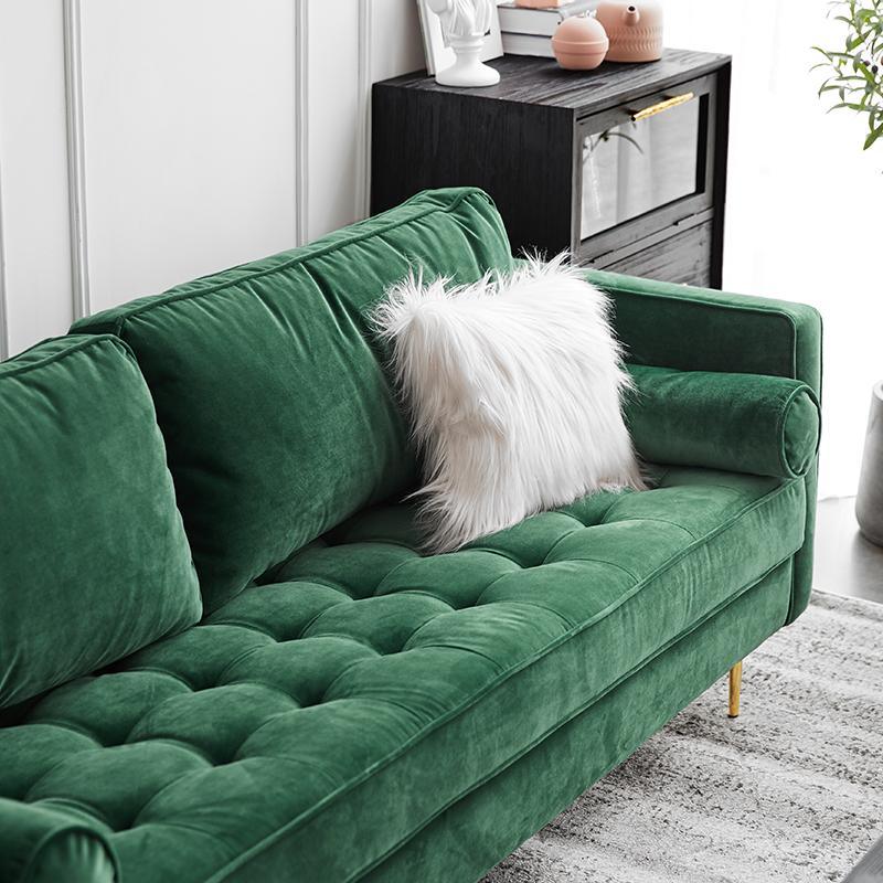 Hanoi Three Seater Sofa, Velvet-Weilai Concept-Weilai Concept