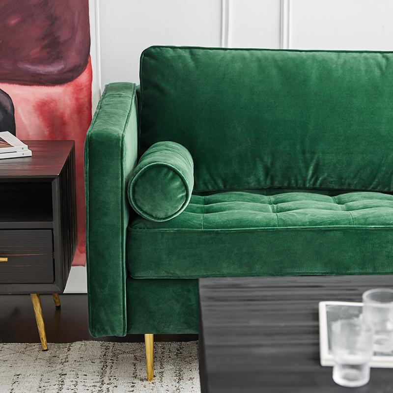 Hanoi Three Seater Sofa, Velvet-Weilai Concept-Weilai Concept