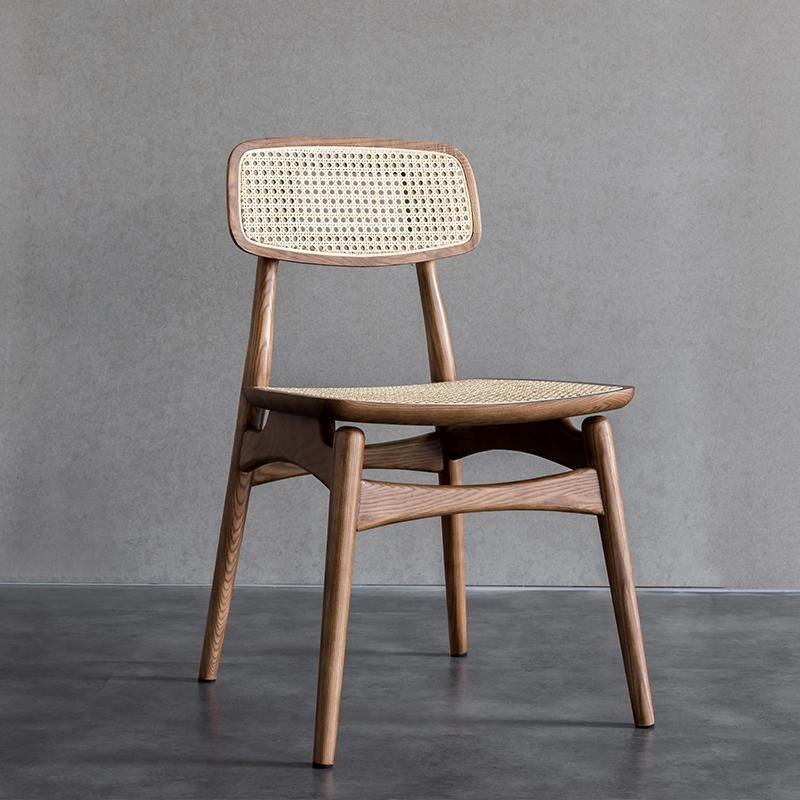 Hans Style Rattan Dining Chair, Light Oak & Walnut For Display-Weilai Concept-Weilai Concept