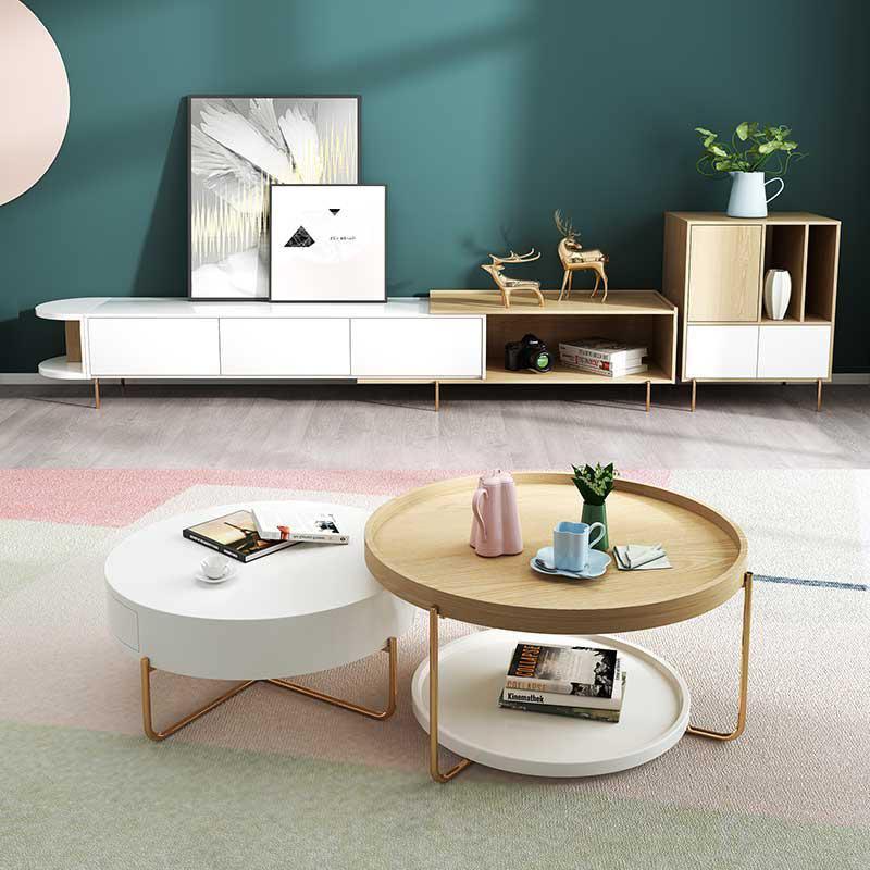 Harper TV Stand, Oak-Weilai Concept-Weilai Concept