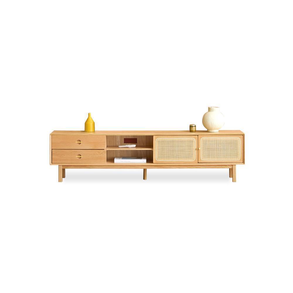 Haygashen Rattan TV Stand, Oak-Weilai Concept-Weilai Concept