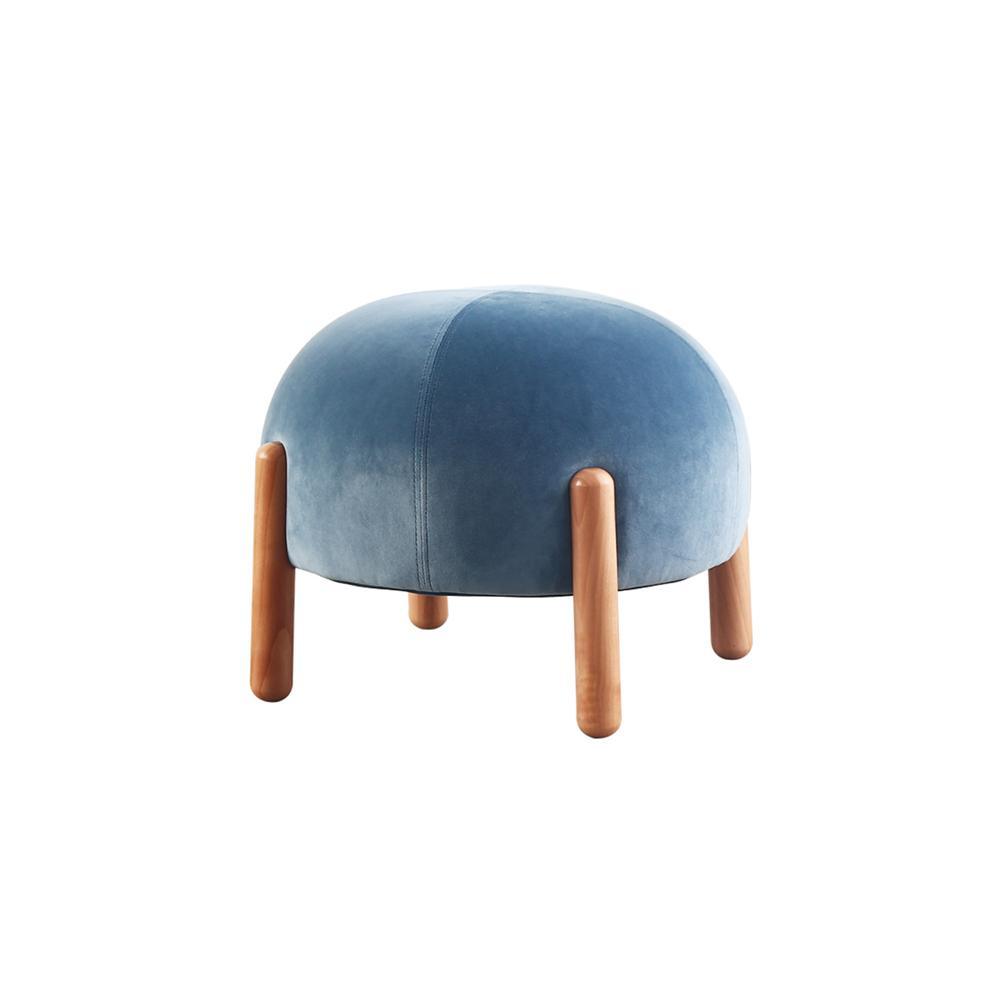 K19 LADYBUG Kid Footstool-Weilai Concept-Blue-Linen-Weilai Concept