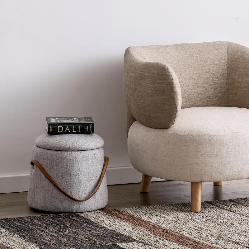 K52 Grey Kid Footstool-Weilai Concept-Weilai Concept