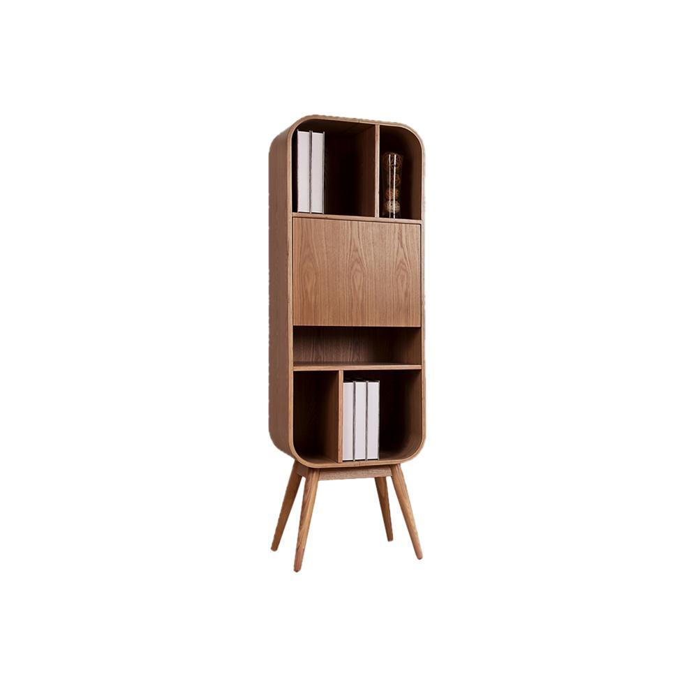 Kya Bookcase, Wood Shelving Unit-Weilai Concept-Tall-Brown-Weilai Concept