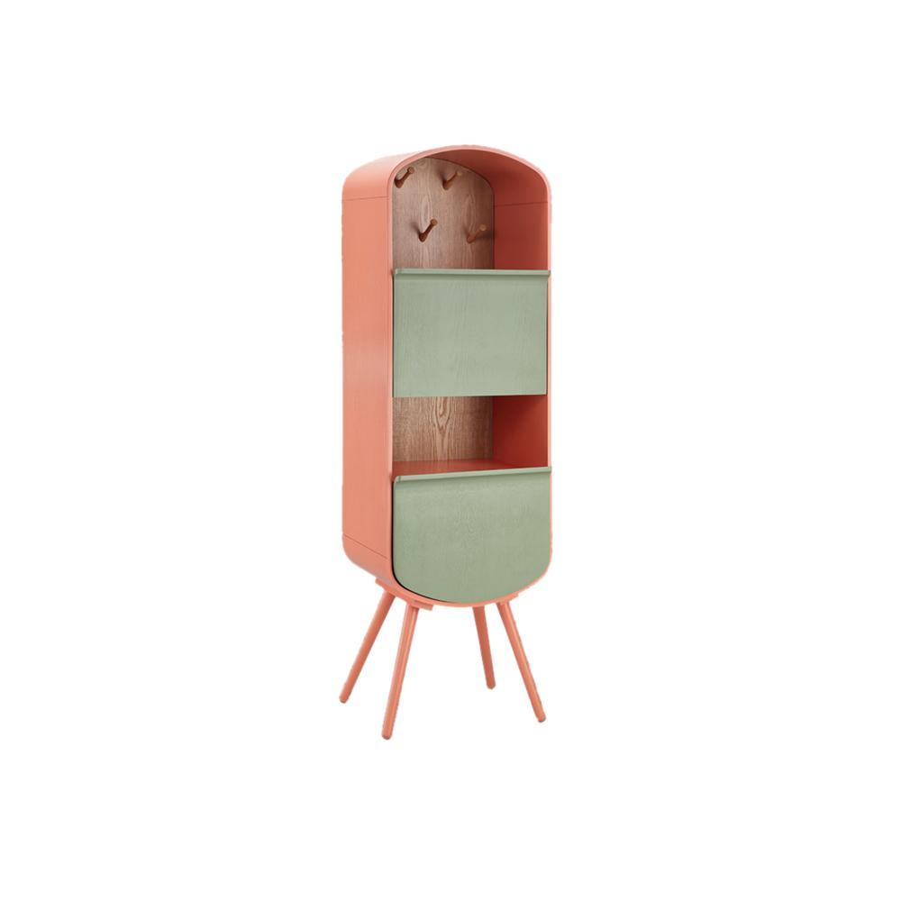 Kya Bookcase, Wood Shelving Unit-Weilai Concept-Tall-Pink-Green-Weilai Concept