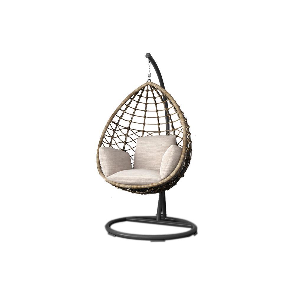 Kye Rattan Garden Hanging Egg Chair with Stand, Indoor/ Outdoor Furniture-Weilai-Weilai Concept