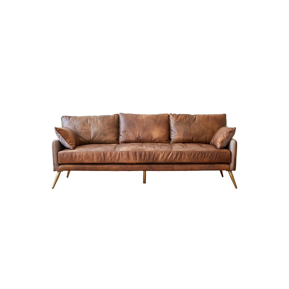 Luna Three Seaters Sofa, Three Seater Corner Sofa, Real Leather-Weilai Concept-Weilai Concept
