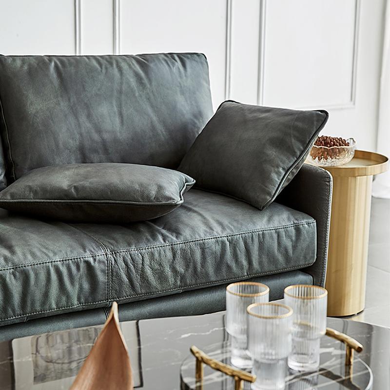 Luna Three Seaters Sofa, Three Seater Corner Sofa, Real Leather-Weilai Concept-Weilai Concept