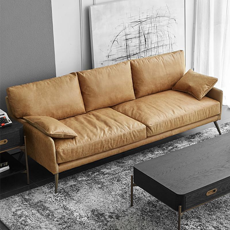 Luna Three Seaters Sofa, Three Seater Corner Sofa, Real Leather-Weilai Concept-Weilai Concept