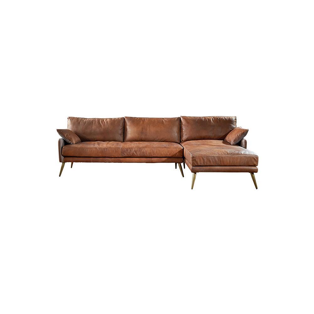 Luna Three Seaters Sofa, Three Seater Corner Sofa, Real Leather-Weilai Concept-Weilai Concept