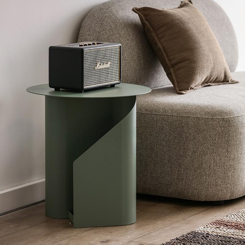 M39 Green Side Table With Side Storage-Weilai Concept-Weilai Concept