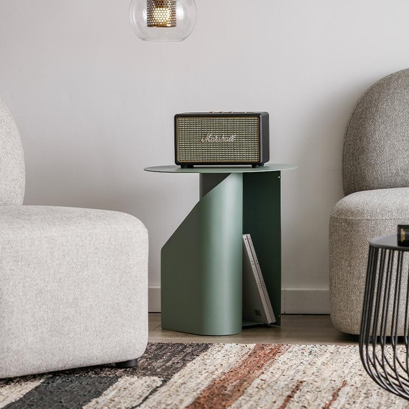 M39 Green Side Table With Side Storage-Weilai Concept-Weilai Concept