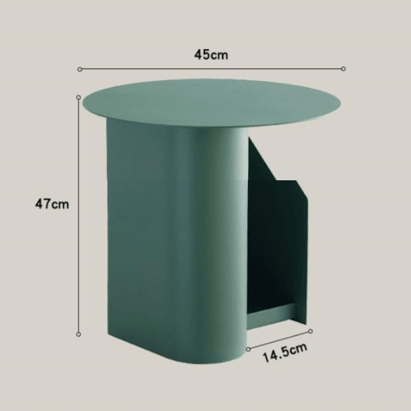 M39 Green Side Table With Side Storage-Weilai Concept-Weilai Concept