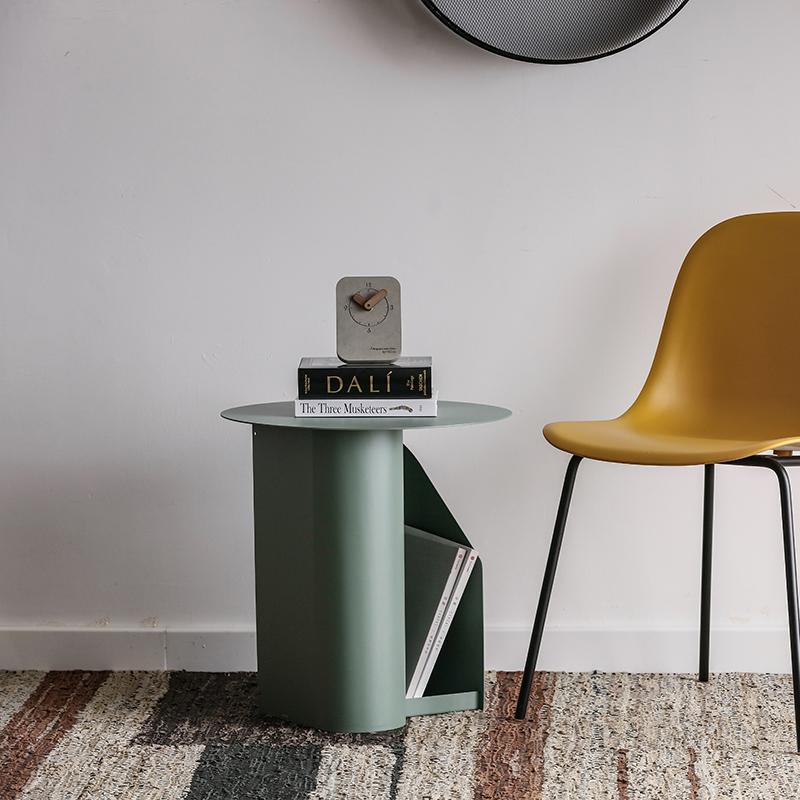 M39 Green Side Table With Side Storage-Weilai Concept-Weilai Concept
