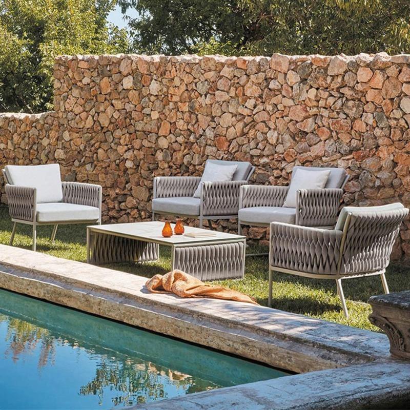 Macleod Garden Dining Table Set, 4 Dining Chairs, Rattan-Weilai Concept-Weilai Concept