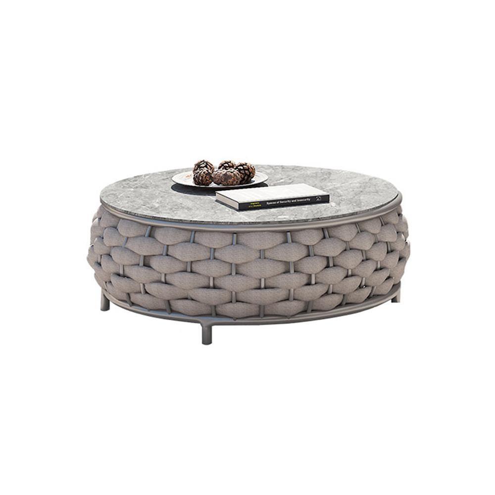 Marbella Textilene Rope Woven Outdoor Sofa Set, Grey-Weilai Concept-Weilai Concept