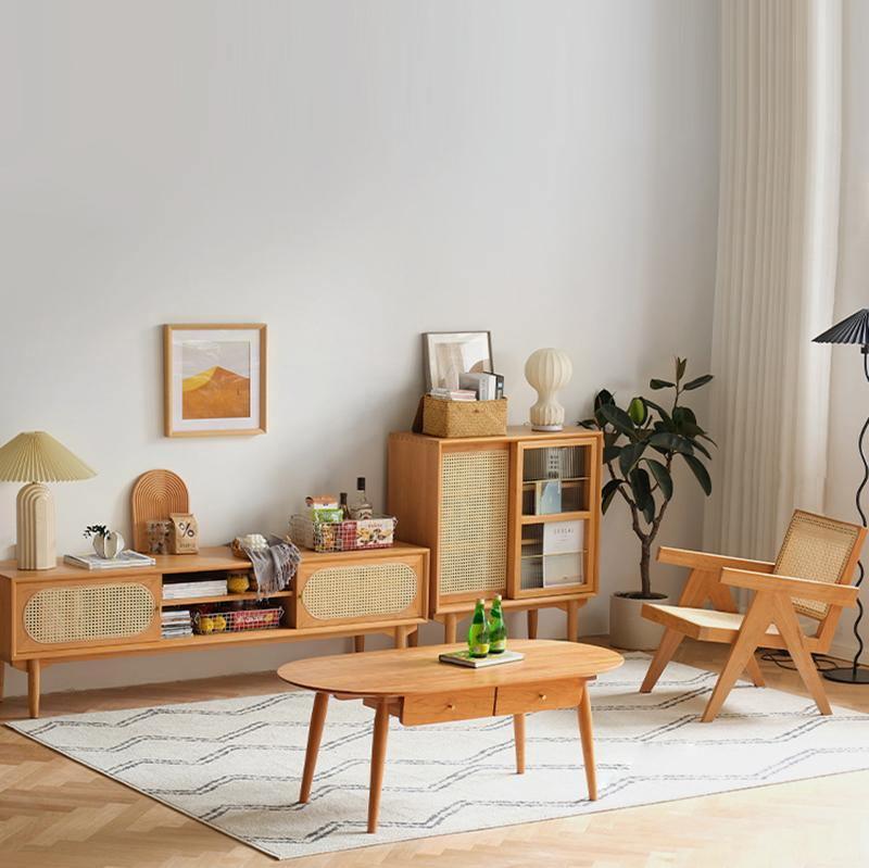 Mario Cane Rattan TV Stand-Weilai Concept-Weilai Concept