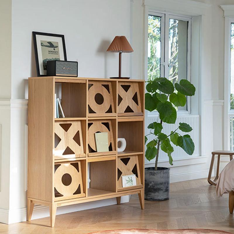 Maze Shelving Unit, Bookcase, Rosewood-Weilai Concept-Weilai Concept