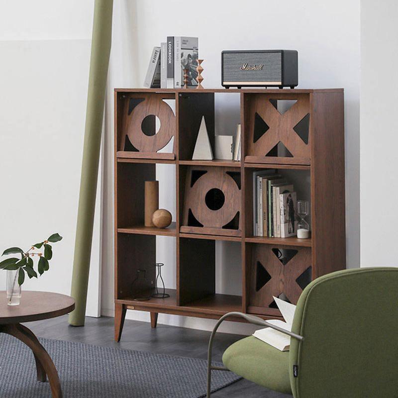 Maze Shelving Unit, Bookcase, Rosewood-Weilai Concept-Weilai Concept
