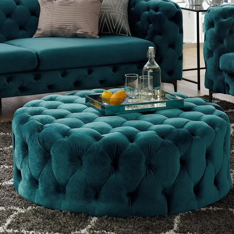 Napoleon Pouffe, Velvet-Weilai Concept-Weilai Concept