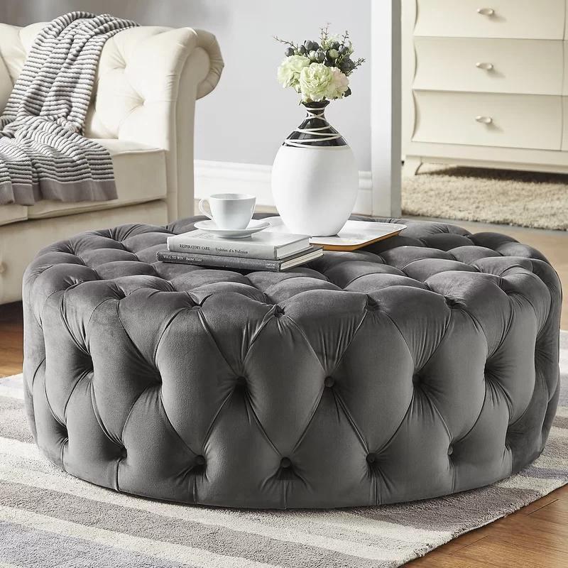 Napoleon Pouffe, Velvet-Weilai Concept-Weilai Concept