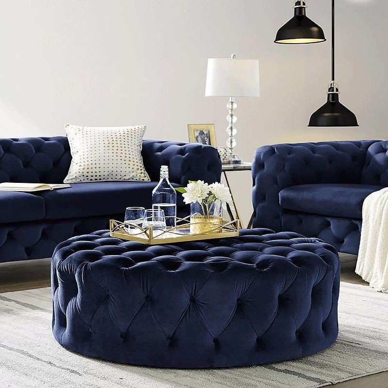 Napoleon Pouffe, Velvet-Weilai Concept-Weilai Concept