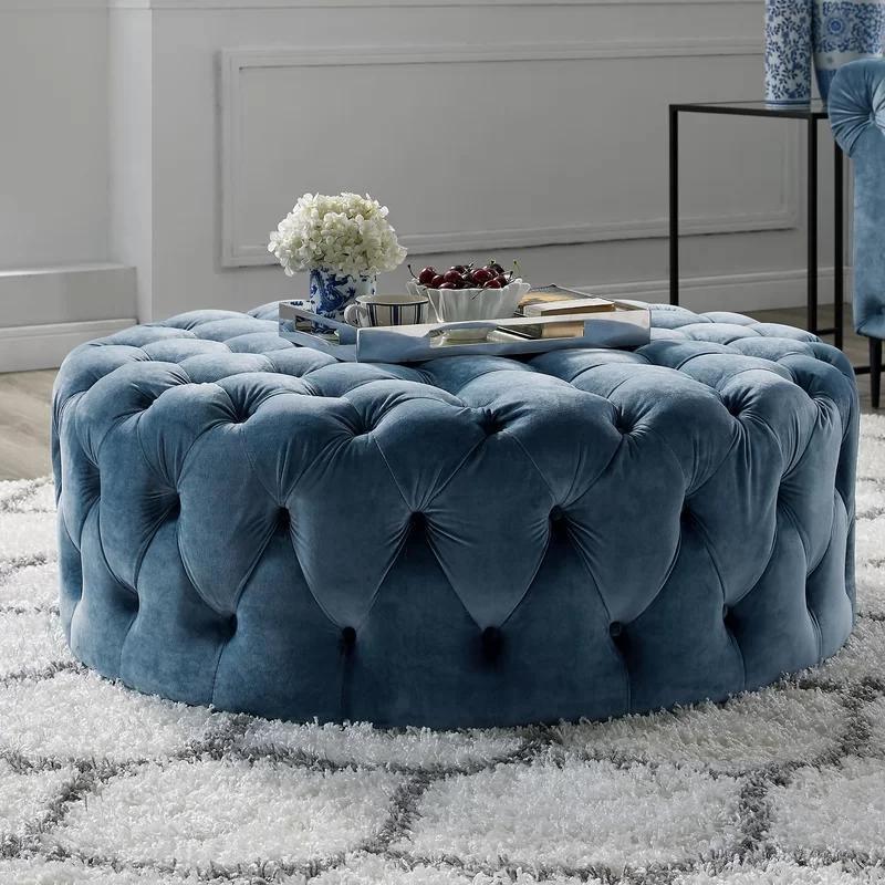 Napoleon Pouffe, Velvet-Weilai Concept-Weilai Concept