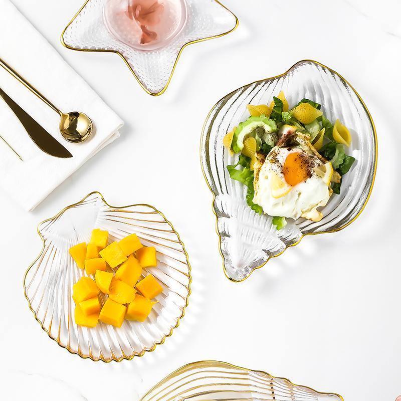 Ocean: A Set Of Four Plates, Glassware-Weilai Concept-Weilai Concept
