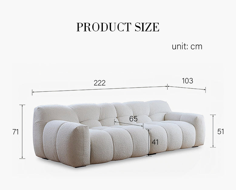 Cora Cloud Two/Three Seater Sofa, Boucle