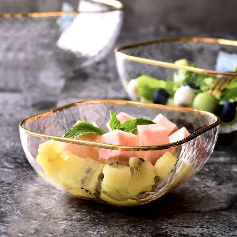 OU14 A Set Of Three Salad Bowls, Glassware-Weilai Concept-Weilai Concept