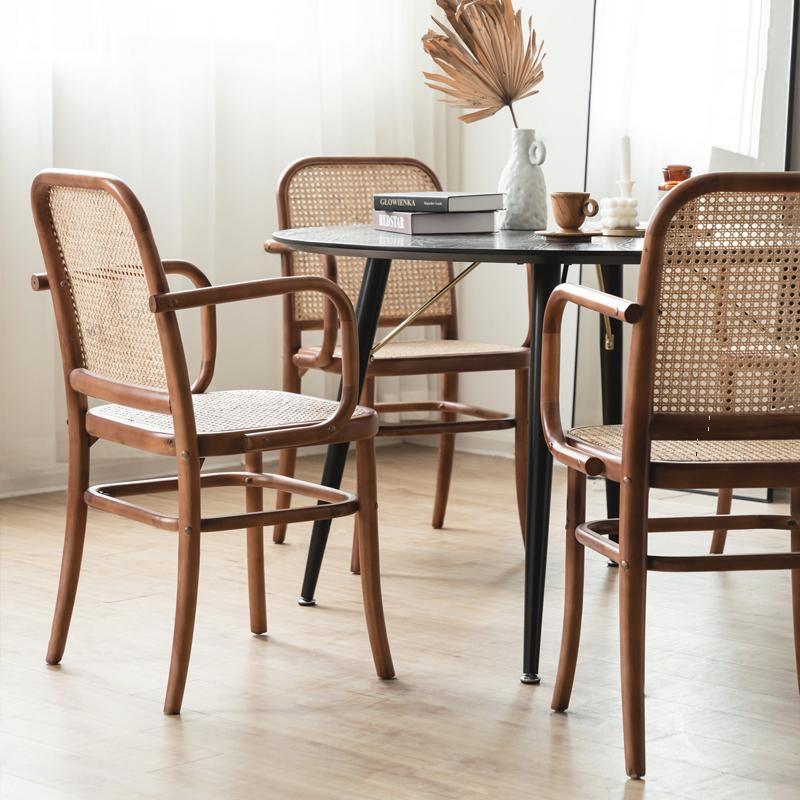 Paris G04 Rattan Dining Chair, Walnut-Weilai Concept-Weilai Concept