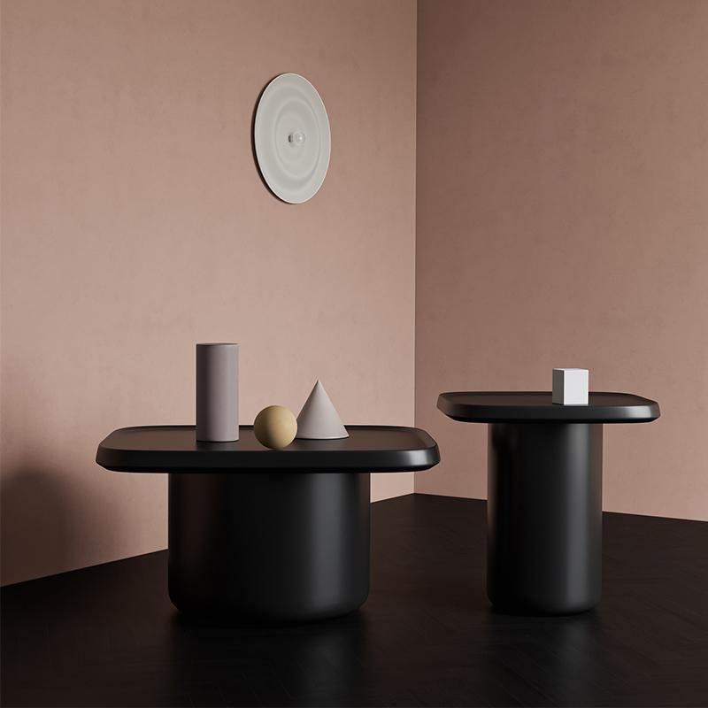 Penn Side Table, Black/ Red-Weilai Concept-Weilai Concept
