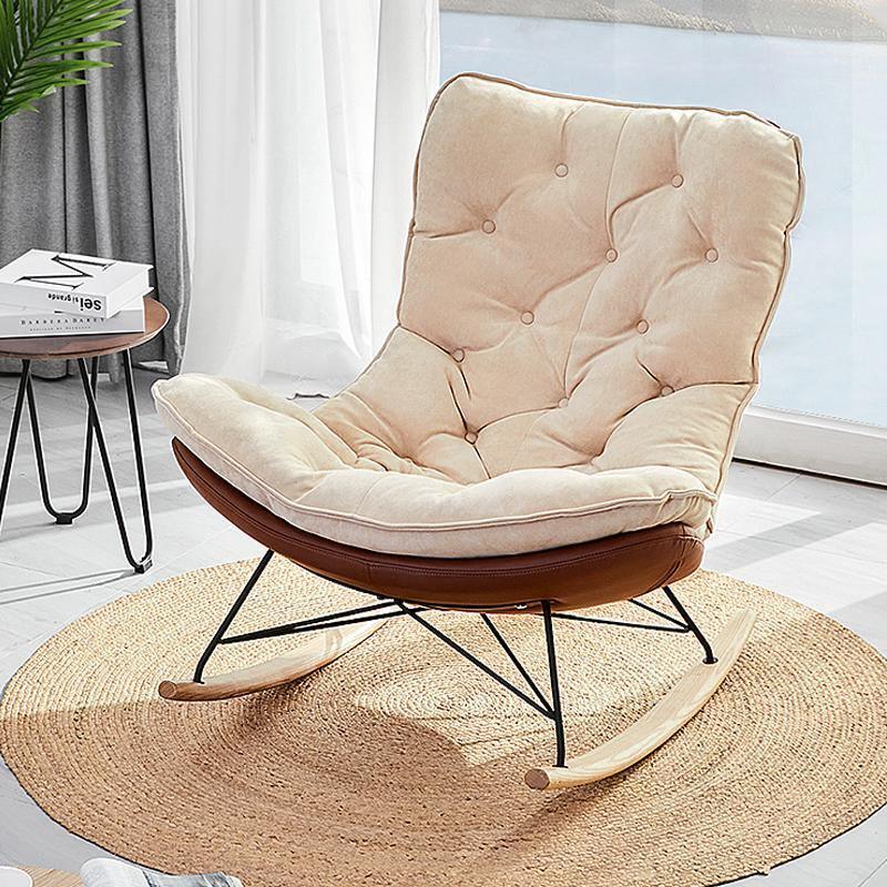 Phoebe Rocking Chair, Suede-Weilai Concept-Weilai Concept
