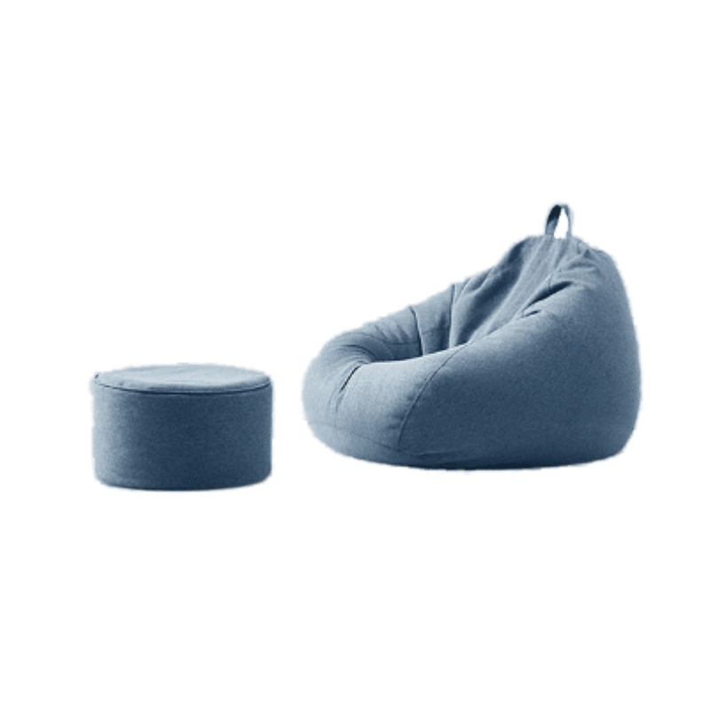 Piggy Beanbag And Footstool-Weilai Concept-Blue-Weilai Concept
