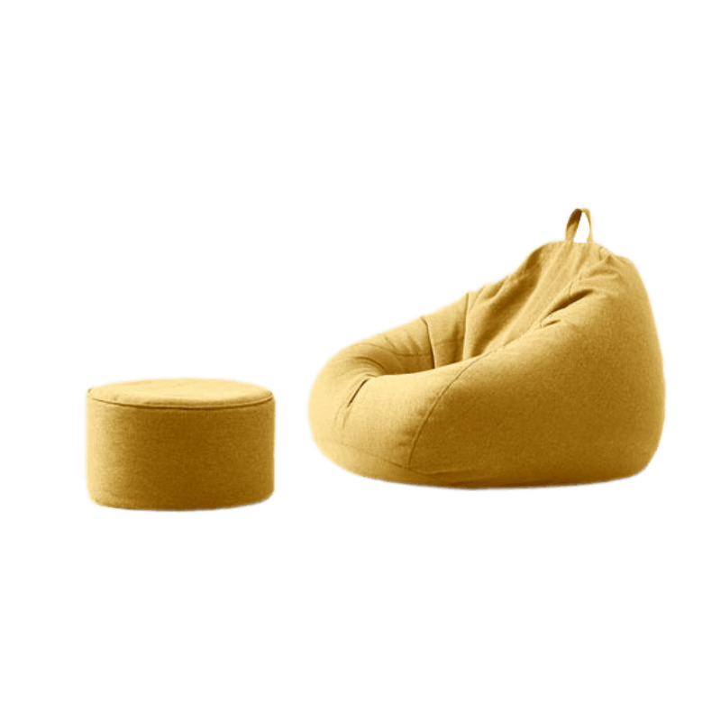 Piggy Beanbag And Footstool-Weilai Concept-Yellow-Weilai Concept