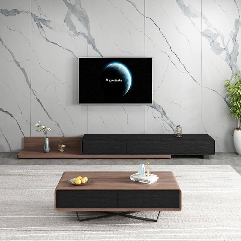 Pina Extendable TV Stand, Plywood-Weilai Concept-Weilai Concept